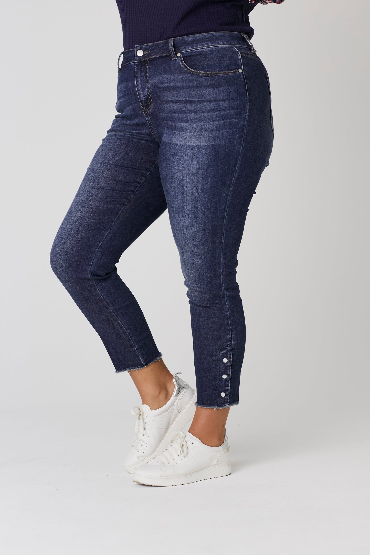 Westport Signature Skinny Jeans with Snap Button At Ankle - Plus