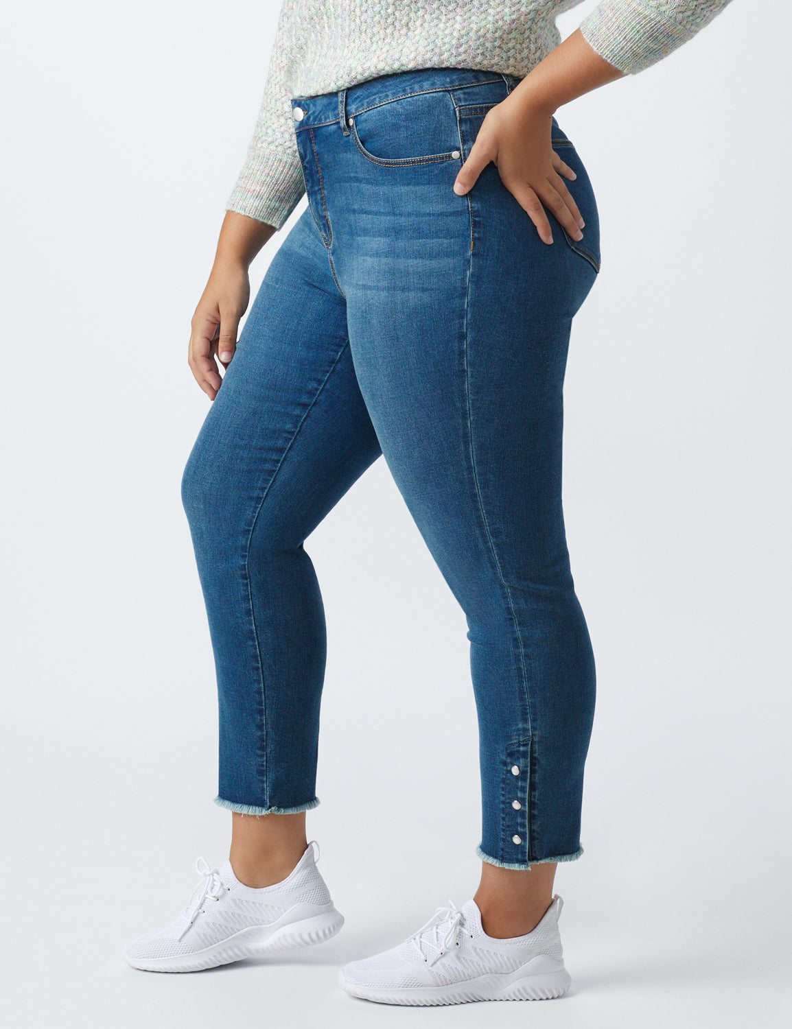 Westport Signature Skinny Jeans with Snap Button At Ankle - Plus