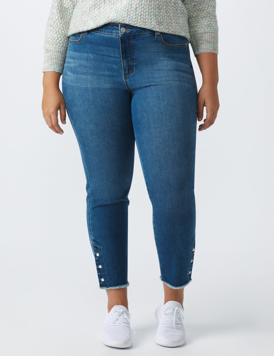 Westport Signature Skinny Jeans with Snap Button At Ankle - Plus