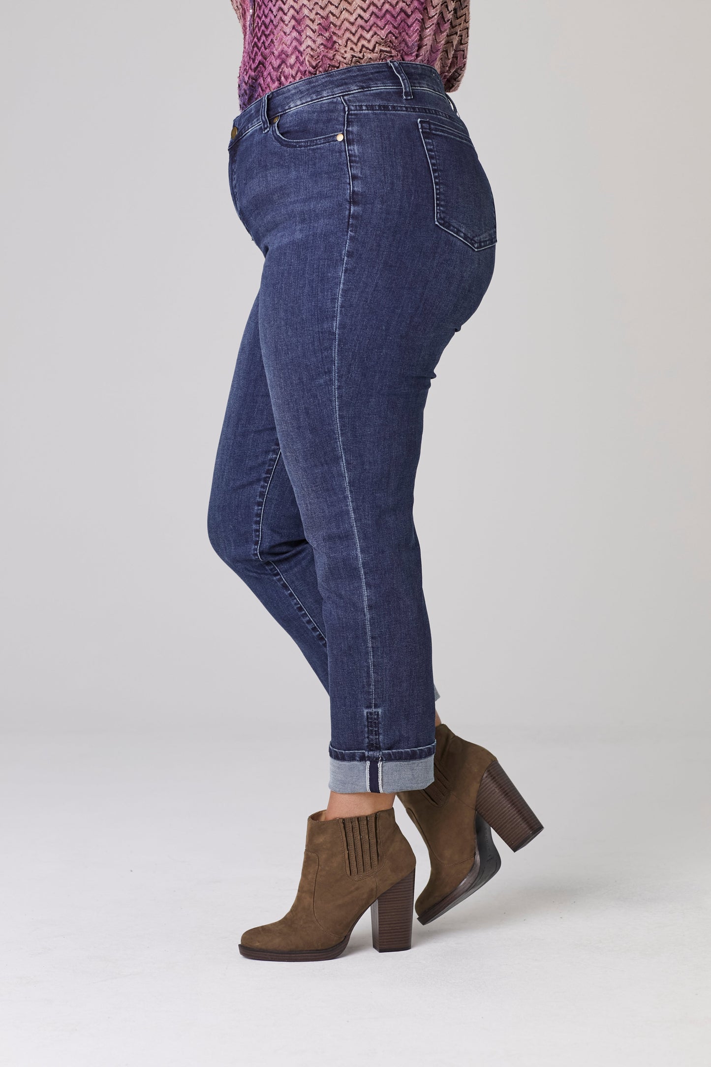 Westport Signature Girlfriend Jeans with Selvedge Cuff - Plus