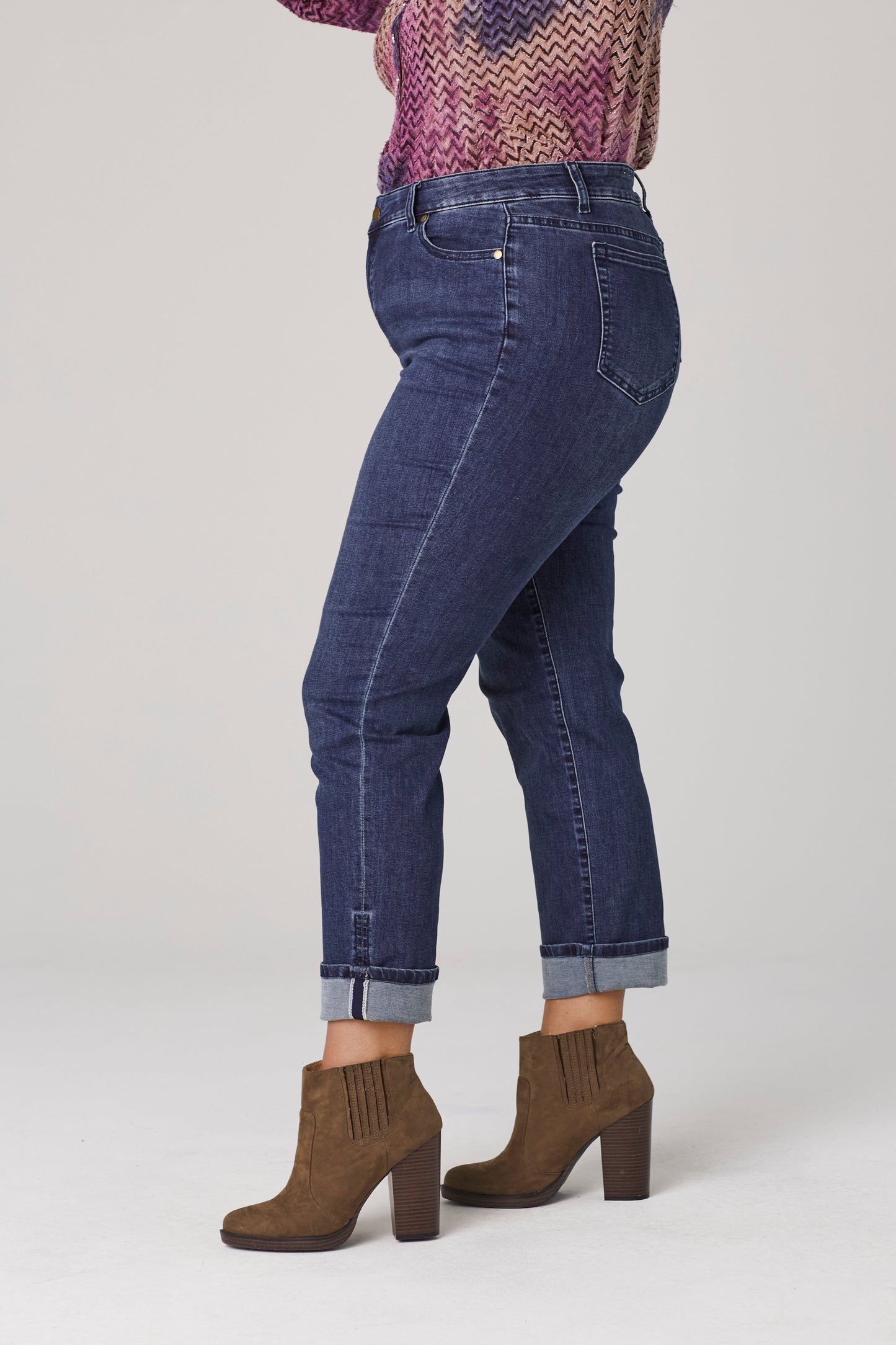 Westport Signature Girlfriend Jeans with Selvedge Cuff - Plus