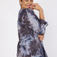 Roz & Ali Grey Jacquard Tie Dye Popover - Plus