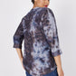 Roz & Ali Grey Jacquard Tie Dye Popover - Plus