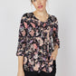 Roz & Ali Floral Diamond Stitch Pintuck Popover