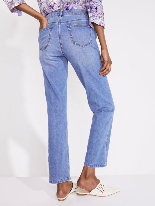 Westport Signature Straight Leg Jeans with Destruction