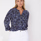 Roz & Ali Denim Friendly Floral & Paisley Popover - Plus