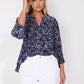 Roz & Ali Denim Friendly Floral & Paisley Popover - Plus