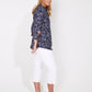 Roz & Ali Denim Friendly Floral & Paisley Popover - Plus