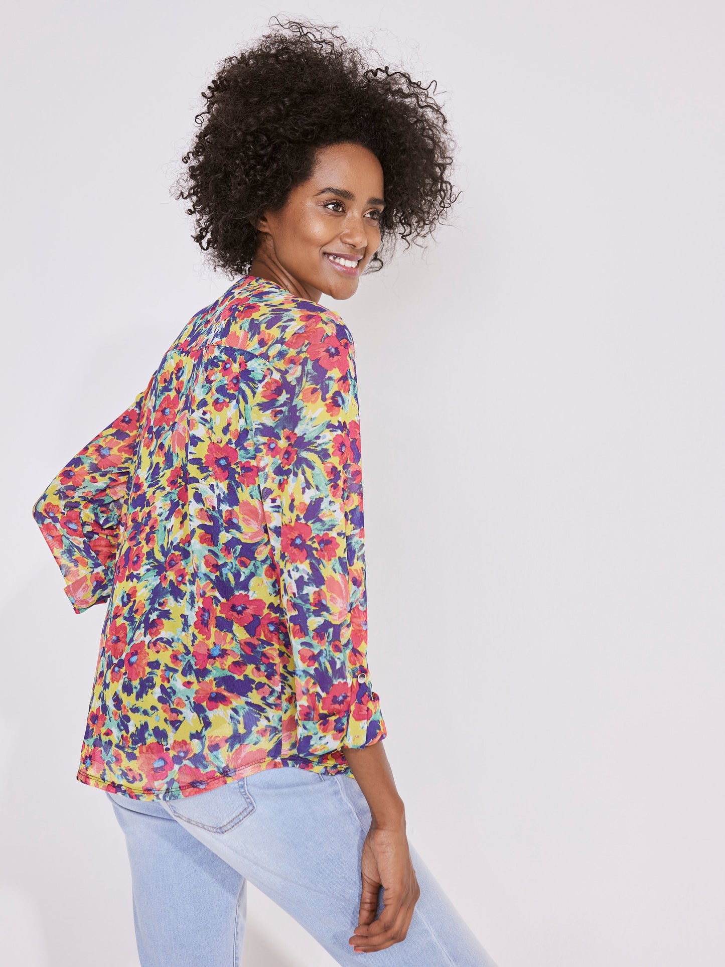 Roz & Ali Bright Floral Mesh Popover