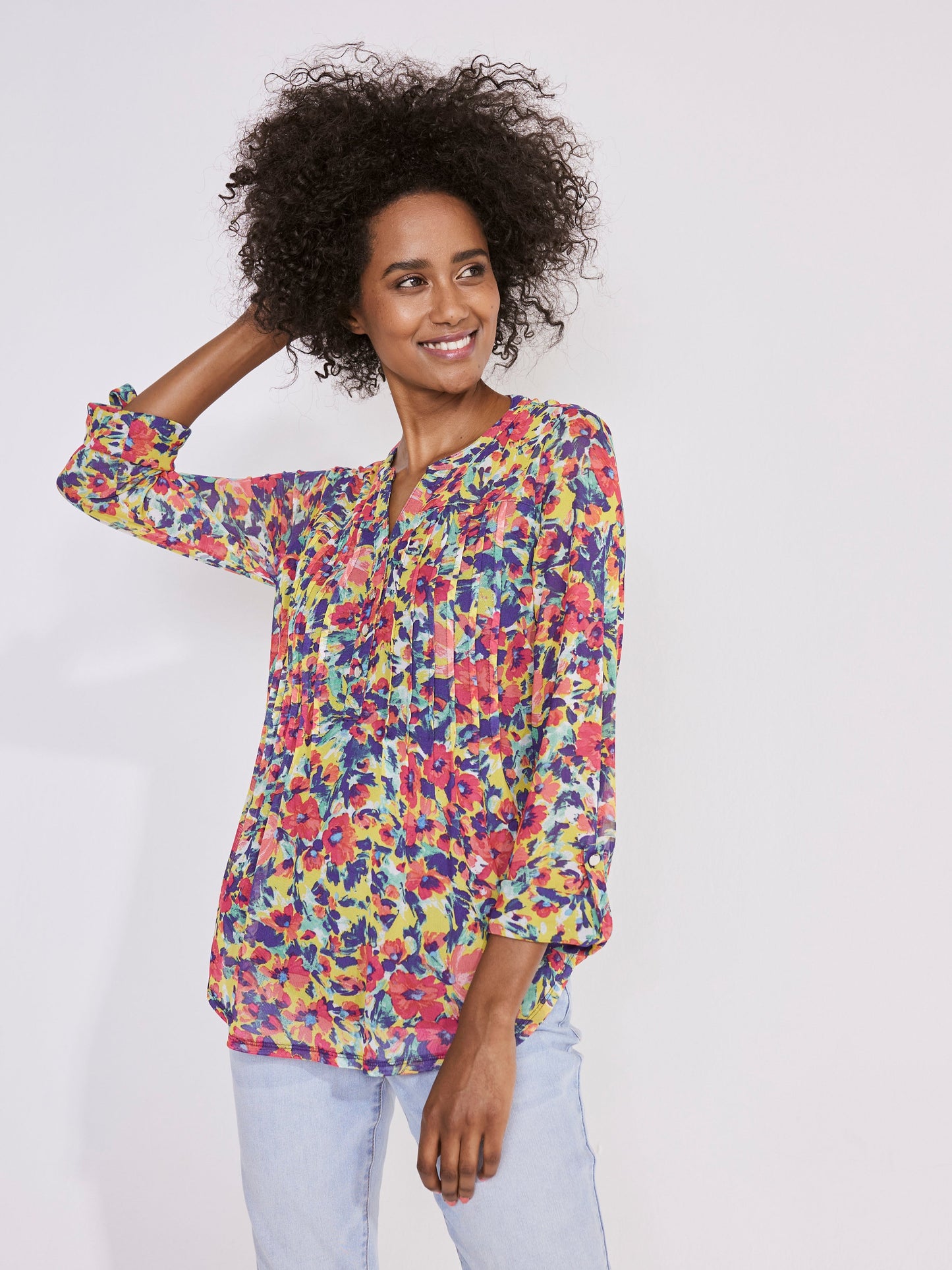 Roz & Ali Bright Floral Mesh Popover