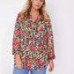 Roz & Ali Bright Floral Mesh Popover - Plus