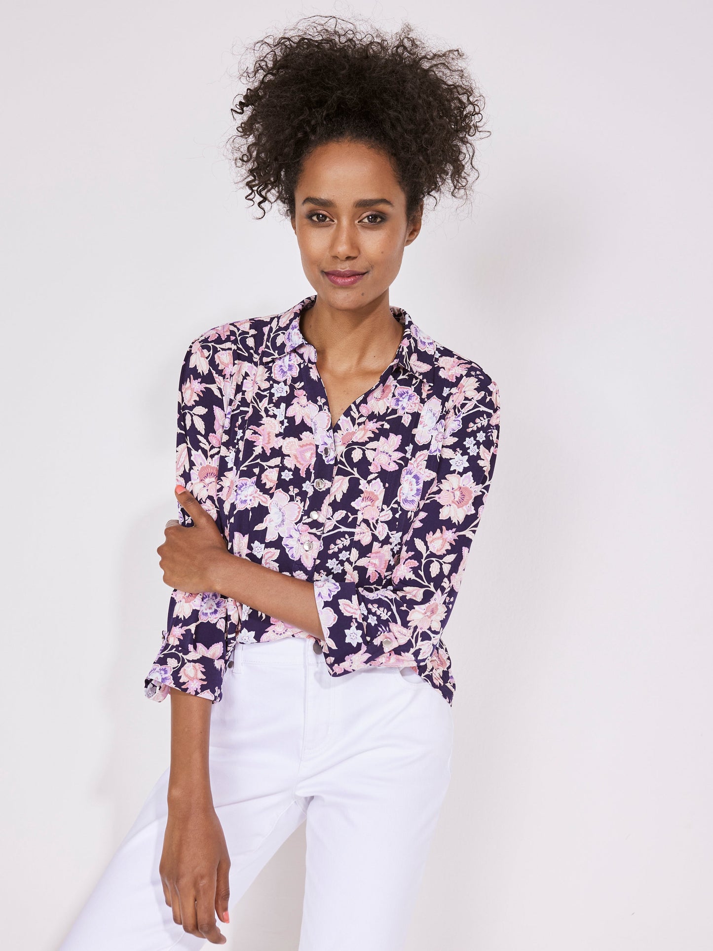 Roz & Ali Navy Ground Floral Popover