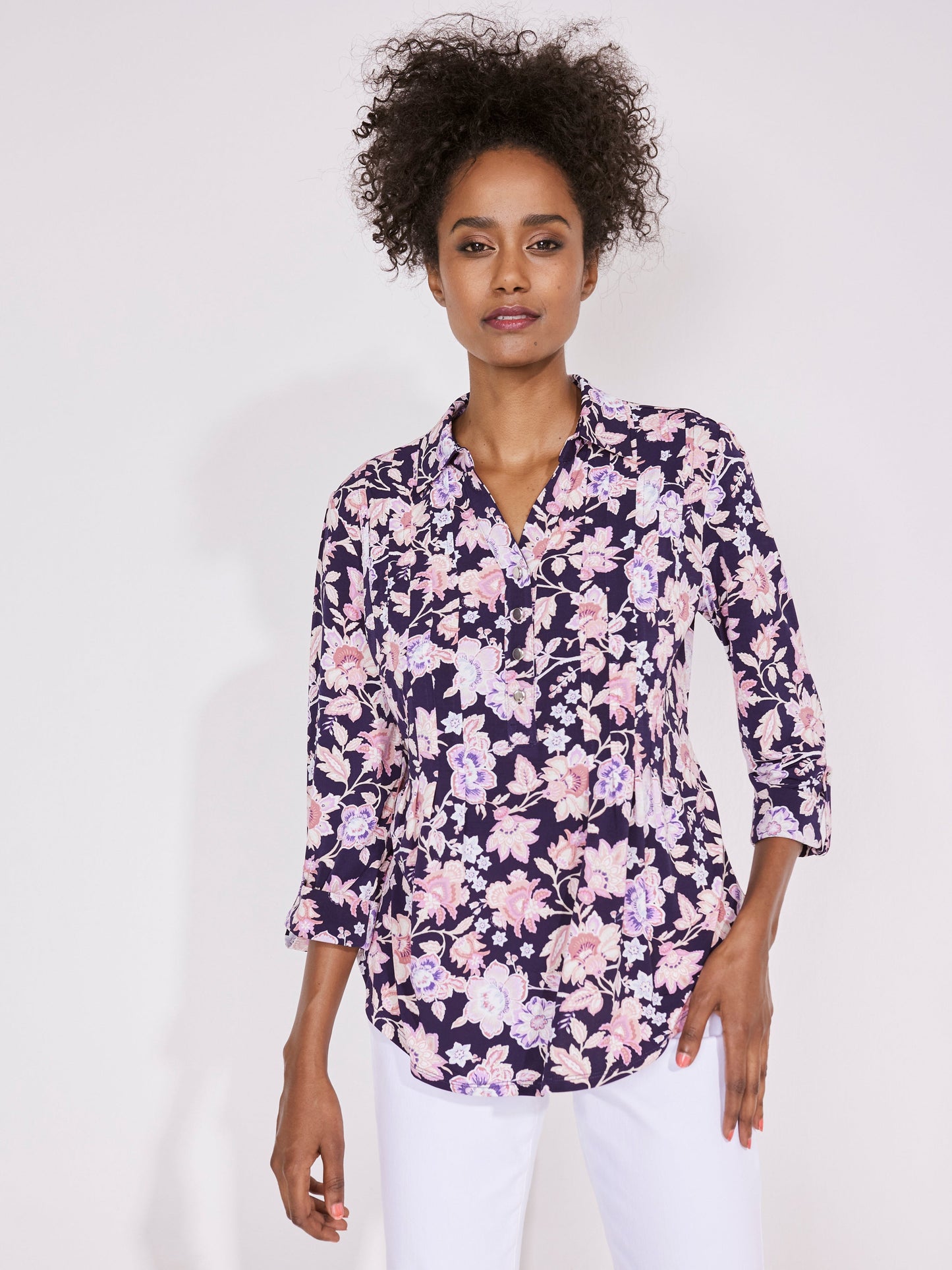 Roz & Ali Navy Ground Floral Popover