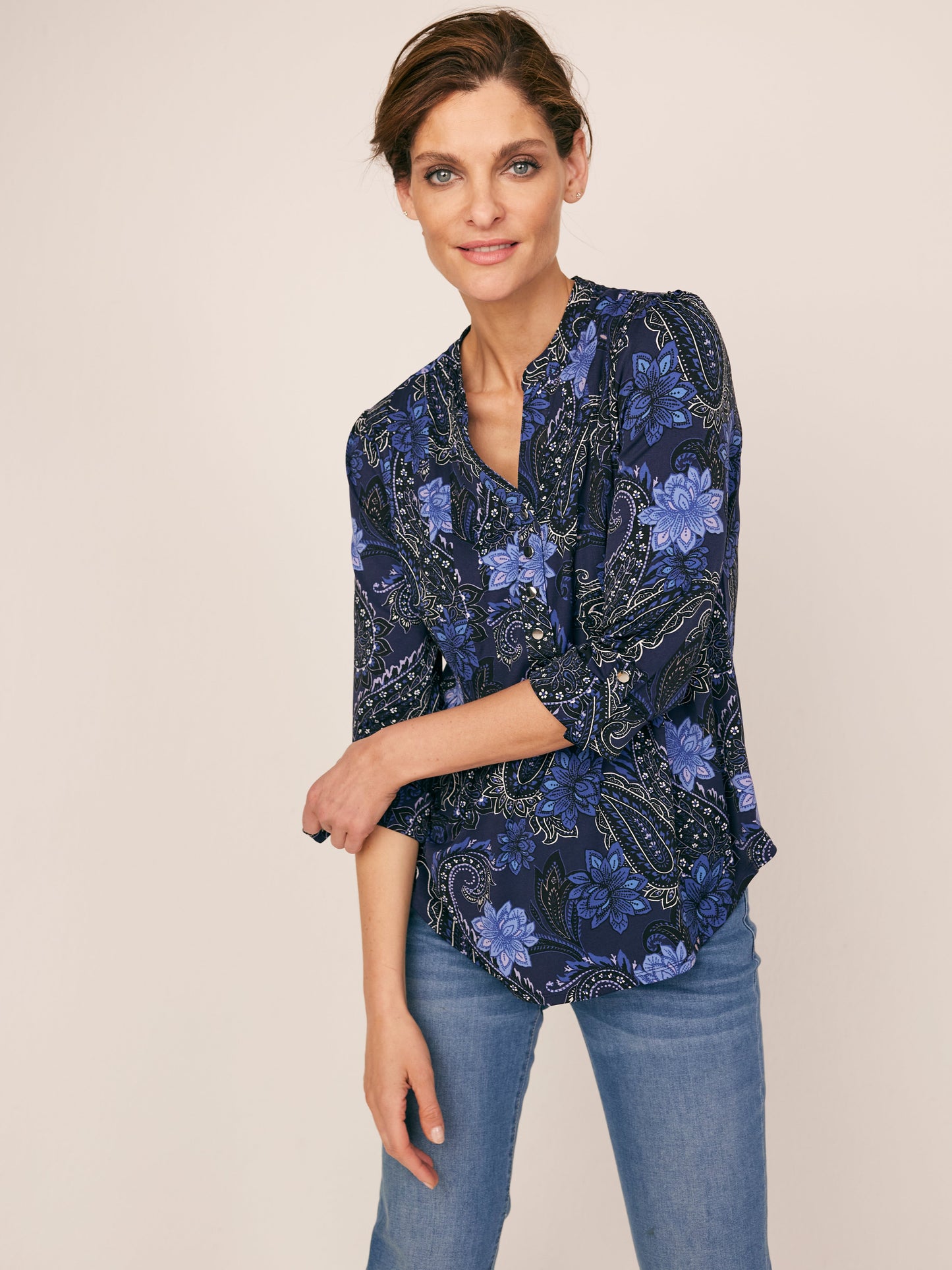 Roz & Ali Navy Paisley & Floral Popover