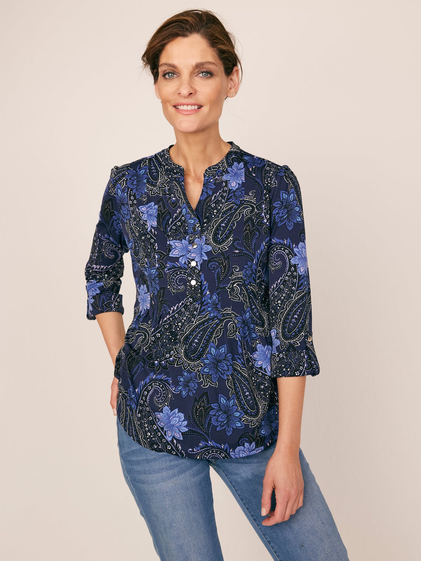 Roz & Ali Navy Paisley & Floral Popover