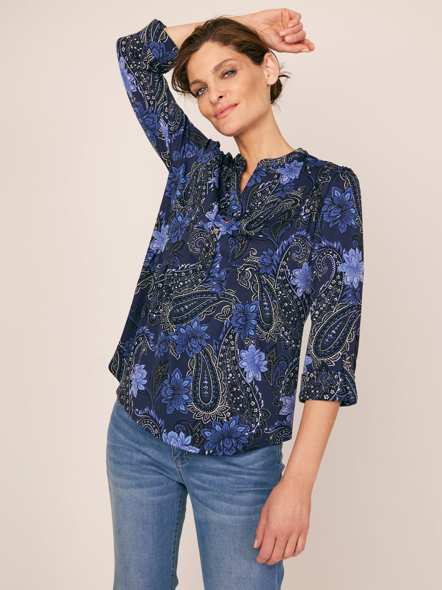 Roz & Ali Navy Paisley & Floral Popover