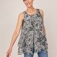 Roz & Ali Sleeveless Paisley Layered Popover