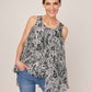 Roz & Ali Sleeveless Paisley Layered Popover