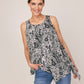 Roz & Ali Sleeveless Paisley Layered Popover