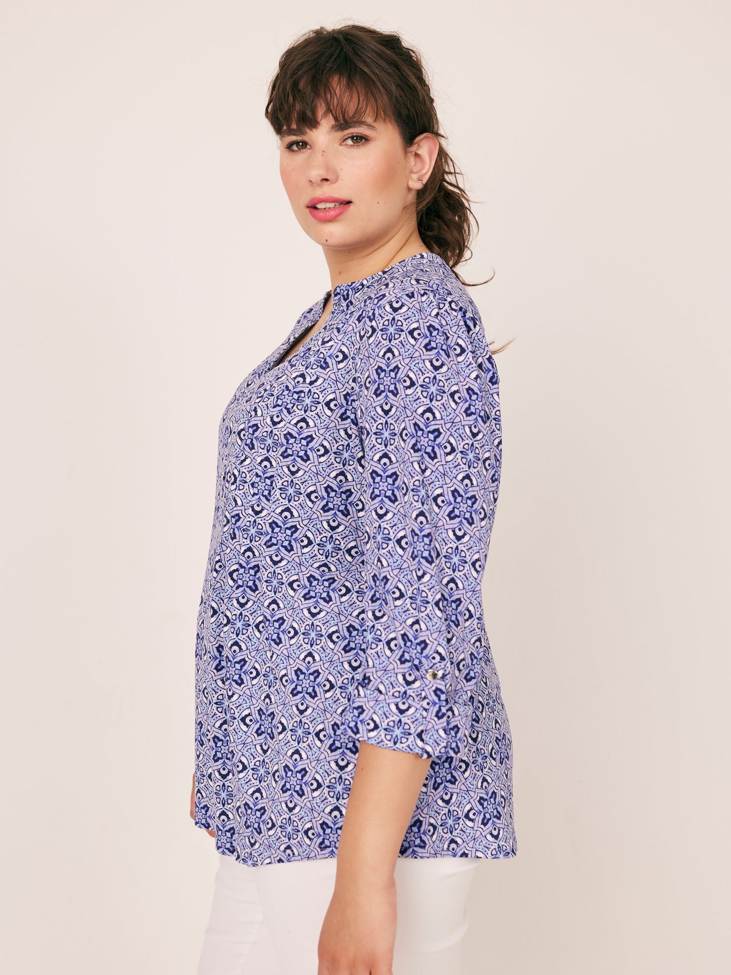 Roz & Ali Kaleidoscope Print Popover - Plus