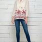 Figueroa & Flower 3/4 Sleeve Embroidered Blouse