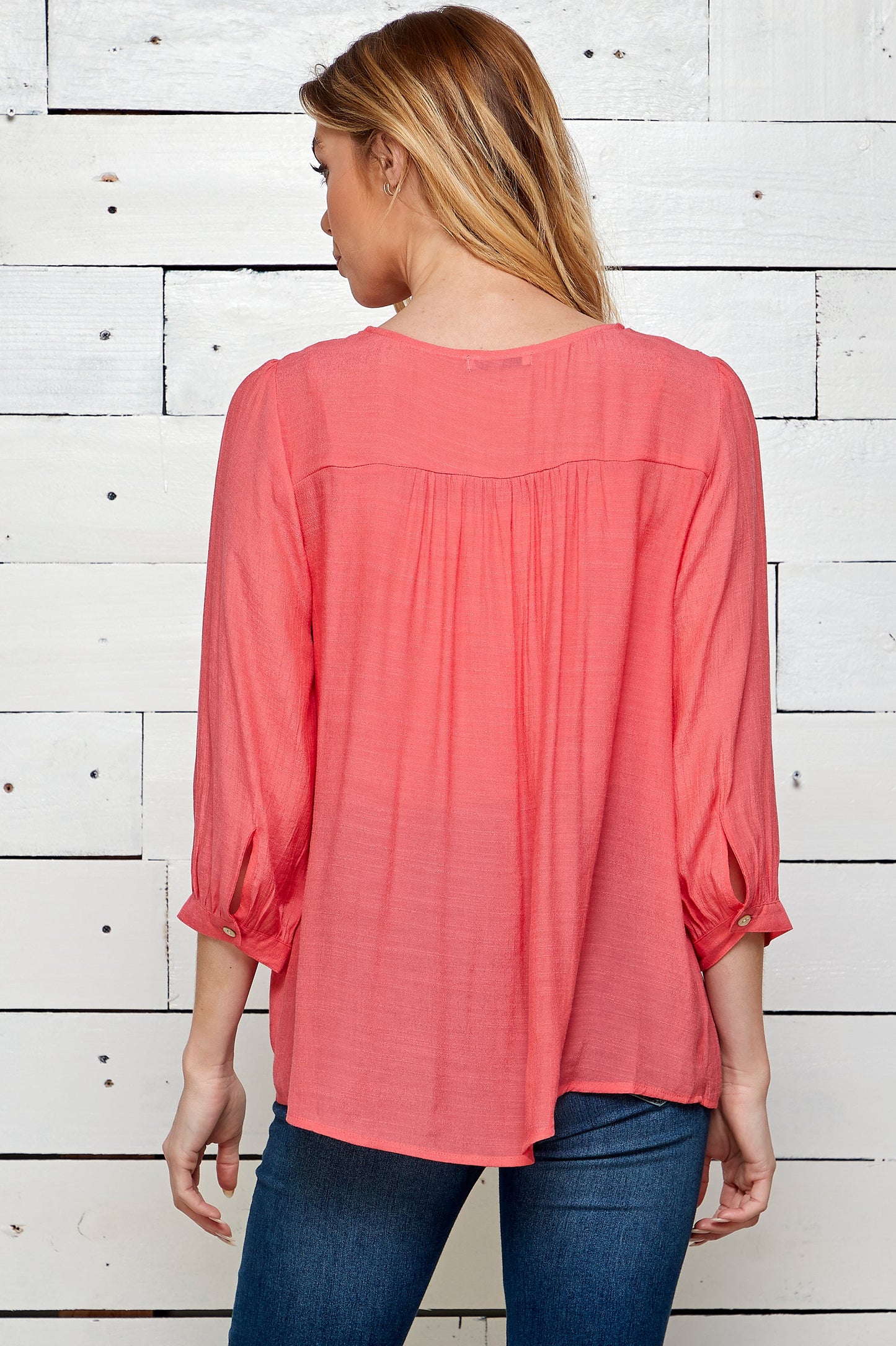 Figueroa & Flower Lace Yoke Blouse