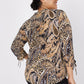 Roz & Ali Paisley Tie Sleeve Popover - Plus