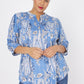 Roz & Ali Denim Paisley Pintuck Popover - Plus