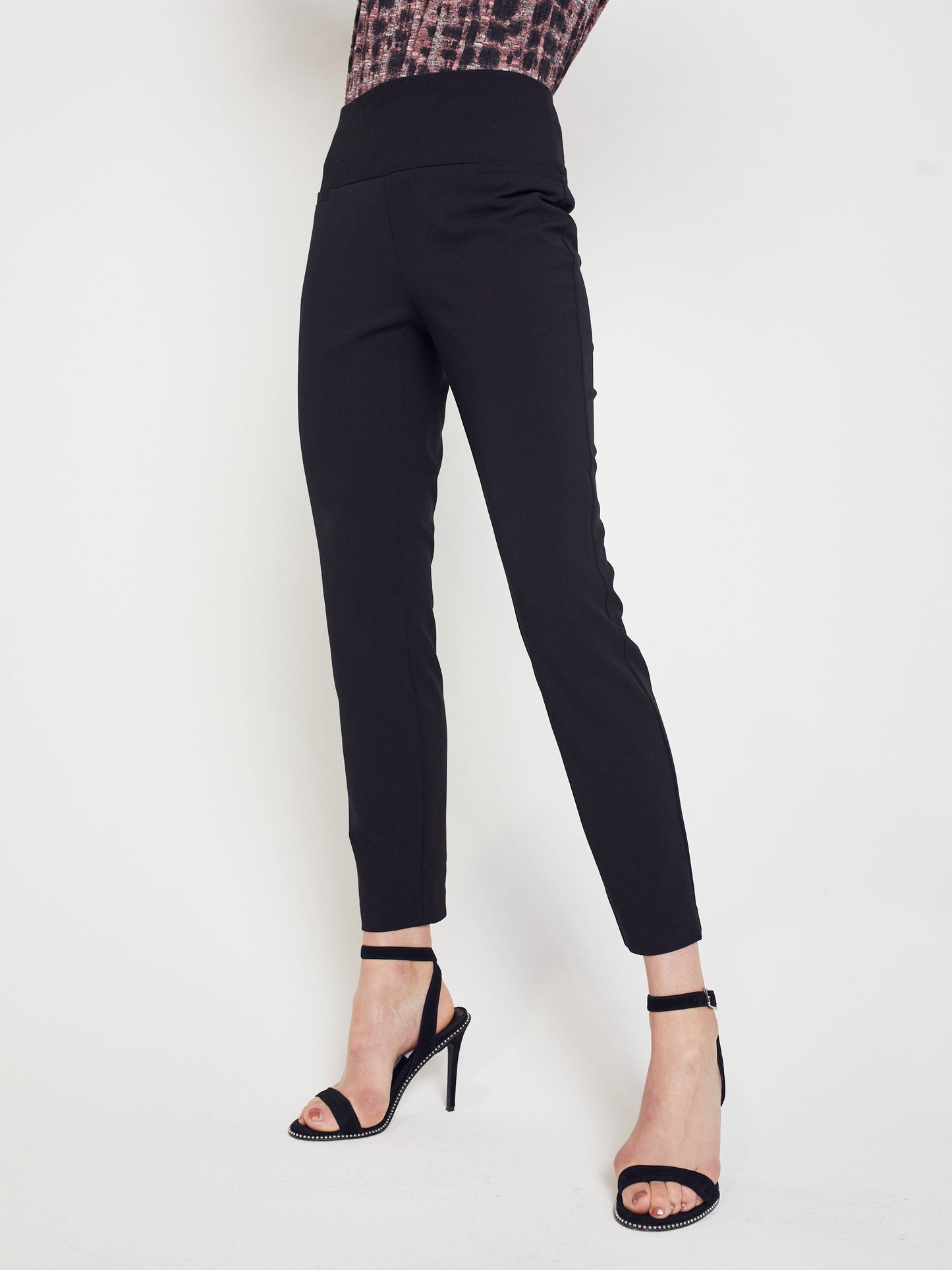 Roz & Ali Secret Agent Pants with Slim Leg & Wide Waistband - Petite