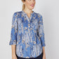 Roz & Ali Denim Paisley Pintuck Popover