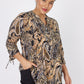 Roz & Ali Paisley Tie Sleeve Popover - Plus