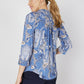 Roz & Ali Denim Paisley Pintuck Popover