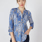 Roz & Ali Denim Paisley Pintuck Popover