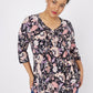 Roz & Ali Floral Diamond Stitch Pintuck Popover - Plus