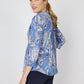 Roz & Ali Denim Paisley Pintuck Popover