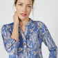 Roz & Ali Denim Paisley Pintuck Popover