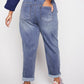 Westport Knit Denim Weekender Sweatpants with Pocket and Drawstring Waist - Plus