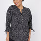 Roz & Ali Hearts Tie Sleeve Popover - Plus