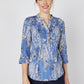 Roz & Ali Denim Paisley Pintuck Popover