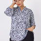 Roz & Ali Floral Ruffle Neck Popover - Plus