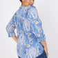 Roz & Ali Denim Paisley Pintuck Popover - Plus