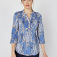 Roz & Ali Denim Paisley Pintuck Popover