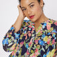 Roz & Ali Floral Mesh Pintuck Popover - Plus