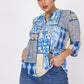 Roz & Ali Denim Friendly Patchwork Popover - Plus